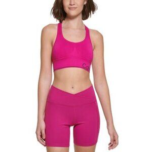 #762 Calvin Klein Women's Stretch Logo-Adorned Sports Bra - Melrose - Size S